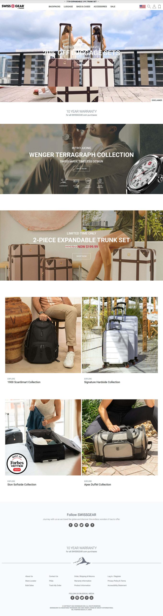 swissgear-com-ecommerce-direct-to-consumer-platform SWISSGEAR Direct to Consumer eCommerce Website and Web Operation Department